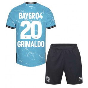 Bayer Leverkusen Alejandro Grimaldo #20 Tredjeställ Barn 2023-24 Kortärmad (+ Korta byxor)